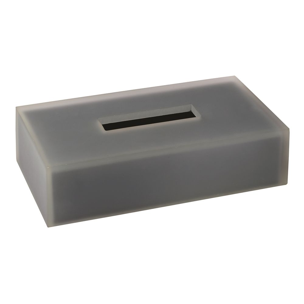 GuestSupply US Smoke Collection Resin Flat Tissue Box Cover Smoke